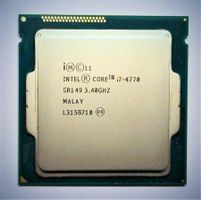 Intel Core I7-4770 3.40GHz, Quad-Core and 8 Threads.