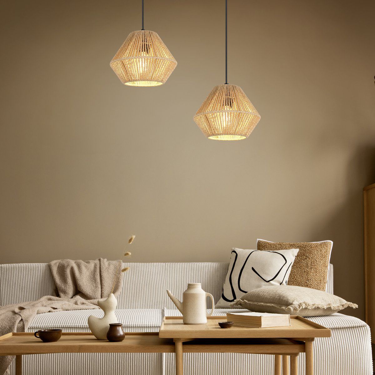 Kronleuchter & Deckenlampen: Pendelleuchte, Papiergarn, Korb, 20 cm Ø – Neu (gemäss Beschreibung) aus Kreuzlingen von Smart-Light 1