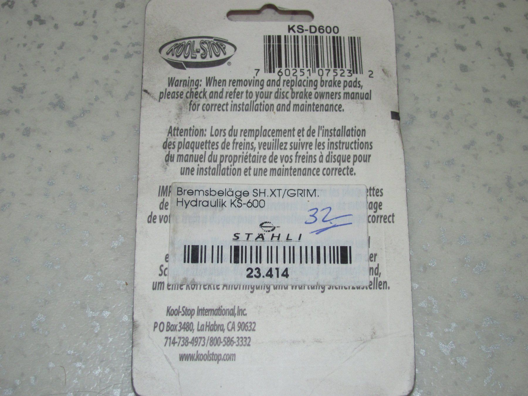 Shimano Ersatzteile: Bremsbeläge Bremsbacken SHIMANO XT GRIMECA KS-D600 – Neu und originalverpackt aus Malters von Monark 1