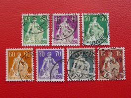 1933+1934 H. mit SCHWERT: Nr.111z-115z (geriffelt) Kat:180.-