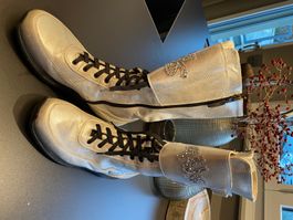 Paciotti Stiefel, Gr. 35, silbern, neu