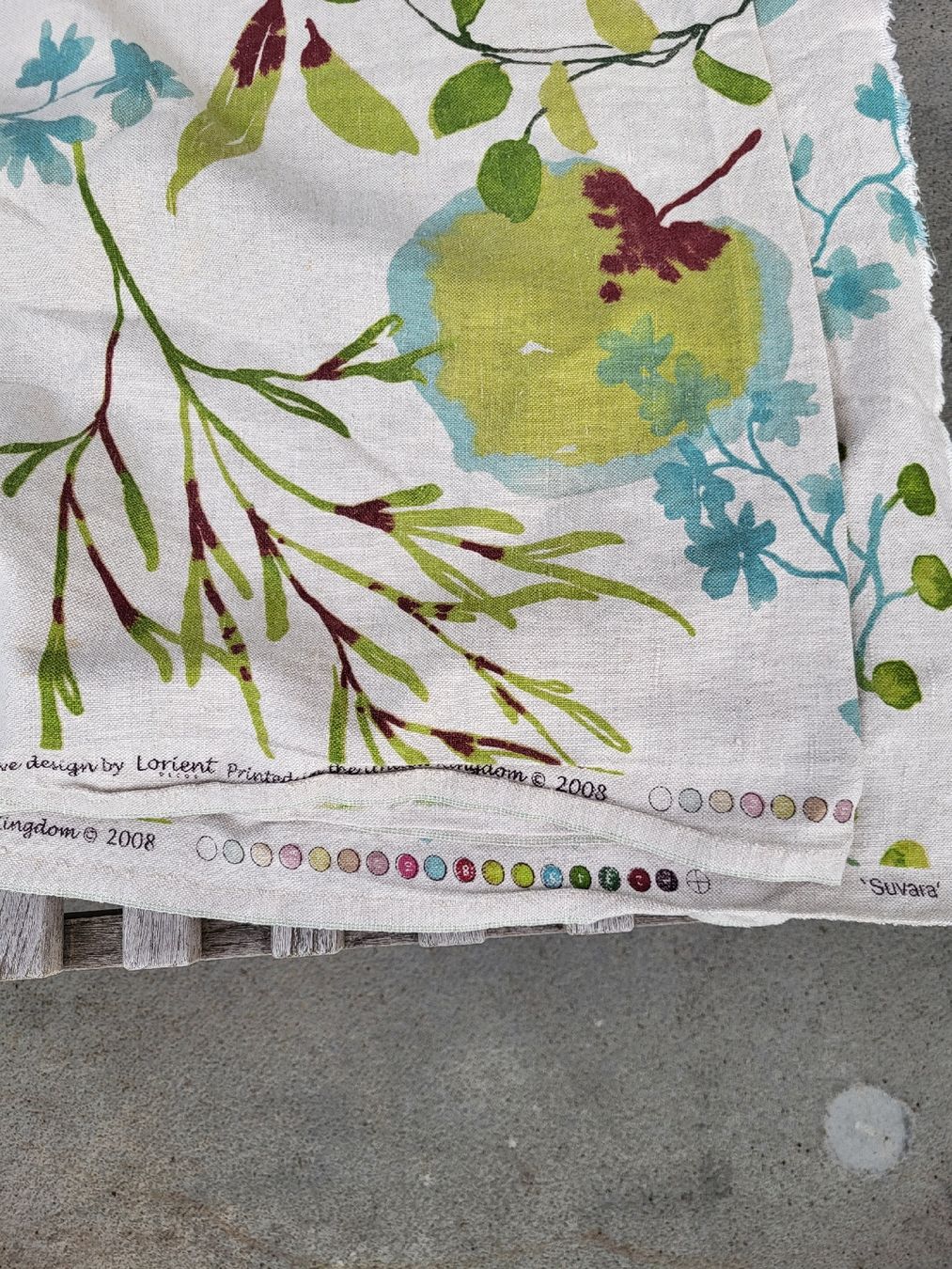 Tessuti: Leinen Stoff, Blumenmuster, Design von L.P, 2008 – Nuovo (secondo la descrizione) da Zürich venduto da Lizi7 1