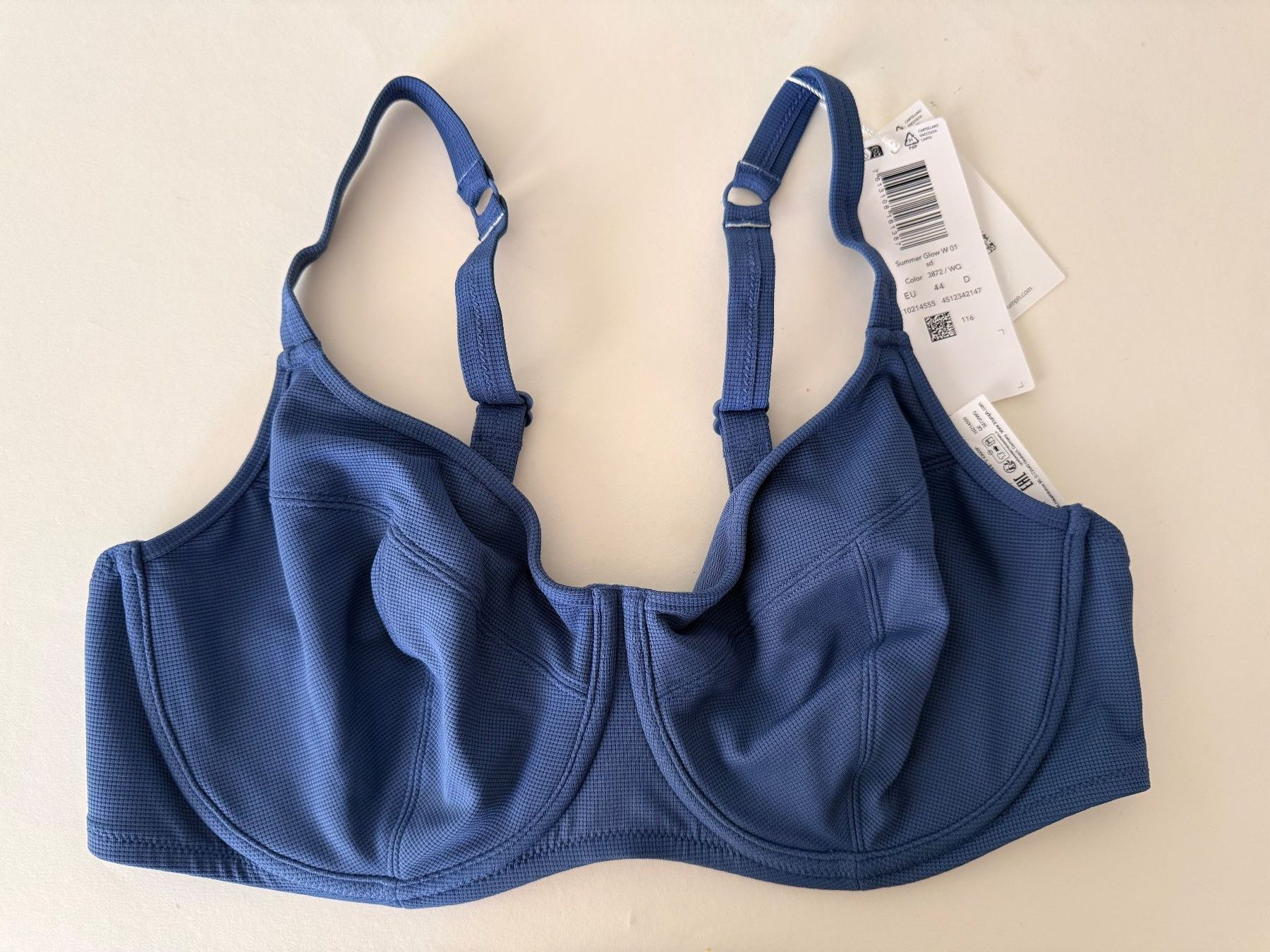 Triumph Badekleider & Bikinis: TRIUMPH, Bikini-Top SUMMER GLOW, Grösse 44D, Farbe Blau – Neu und originalverpackt aus Rudolfstetten von gst_g7xl