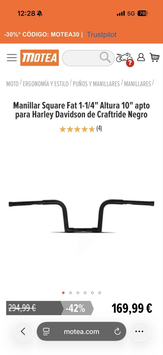 Tutti i ricambio per moto: Motorradlenker Ape square – Nuovo (secondo la descrizione) da Schmiedrued venduto da jan_lt6f 3