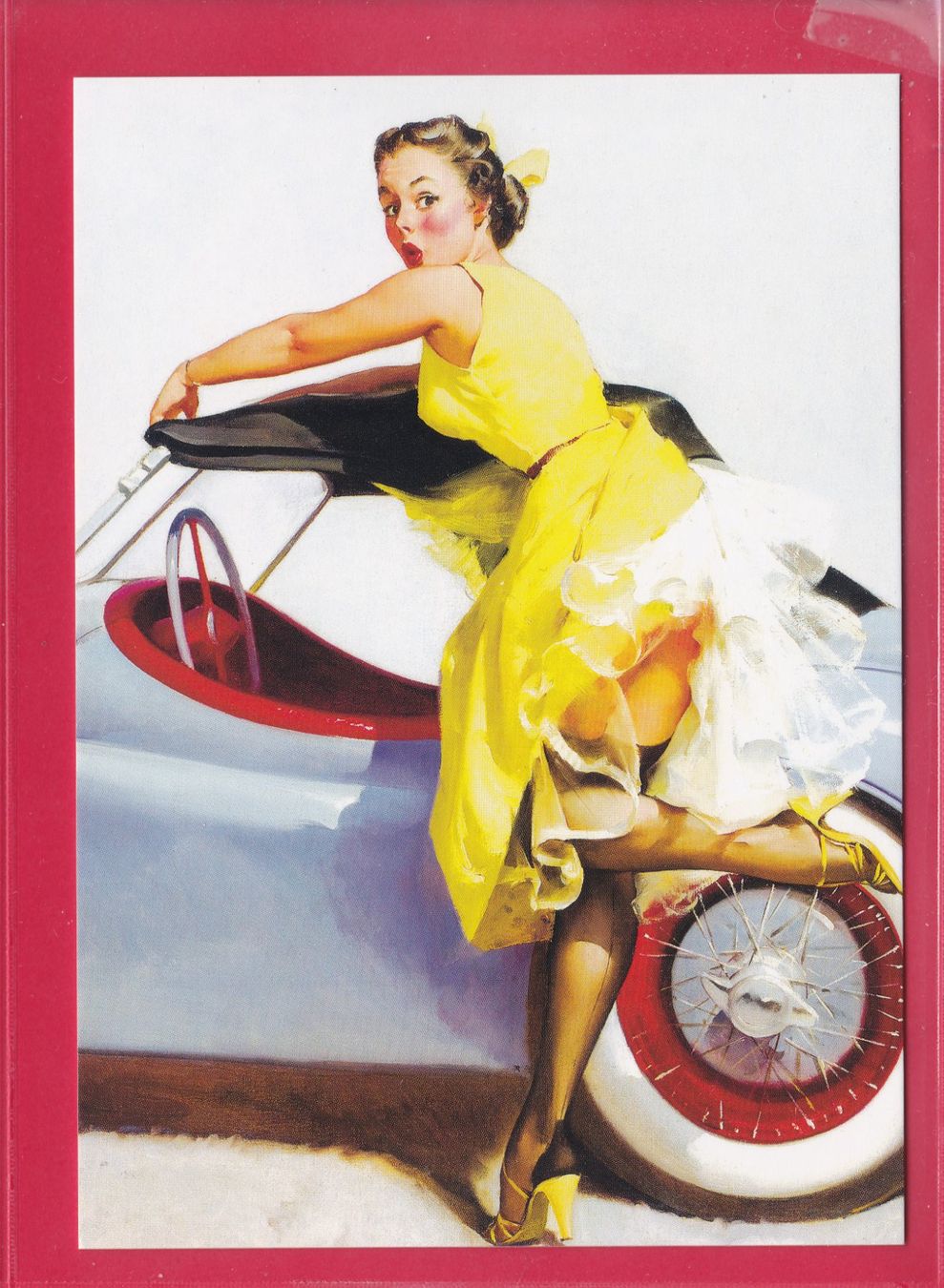 Ansichtskarten: PIN UP GIRL, GIL ELVGREN, AUTOVERDECK – Gebraucht aus Oberrieden von Gebirgsstelze