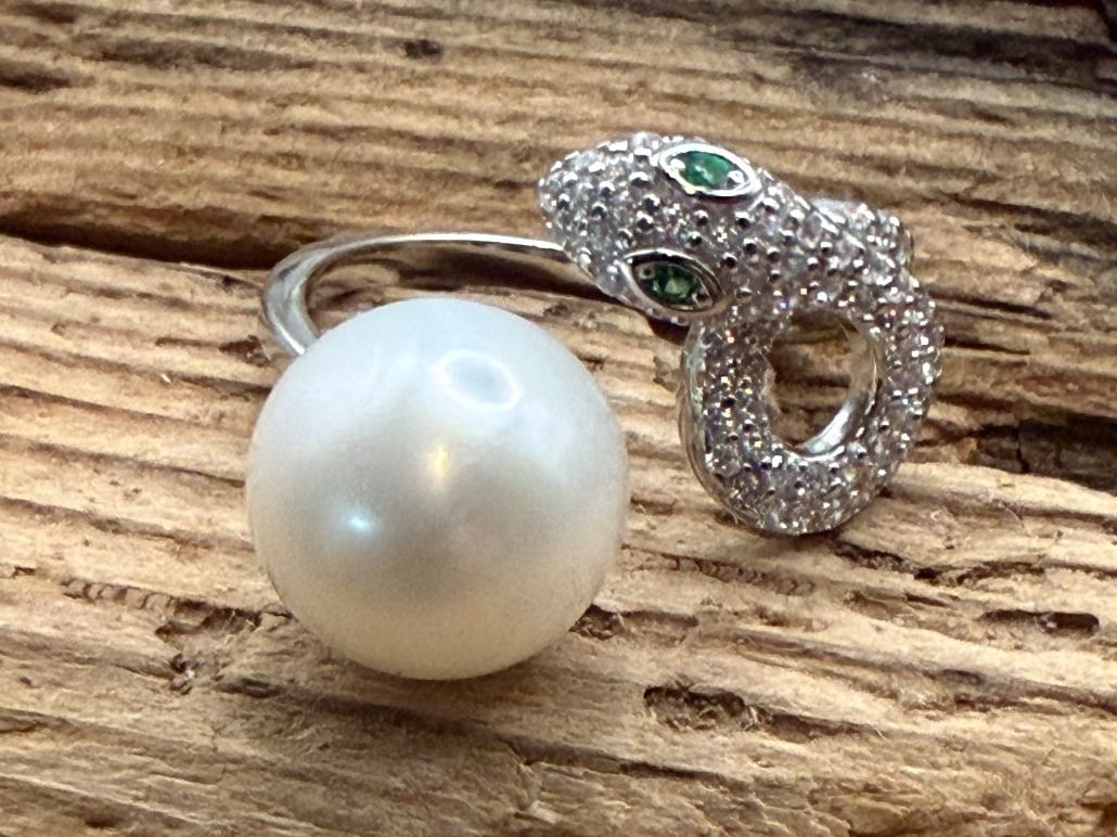 Ringe: Witziger Silber Ring mit einer Süsswasserperle – Neu (gemäss Beschreibung) aus Luzern von S.Kern01 2