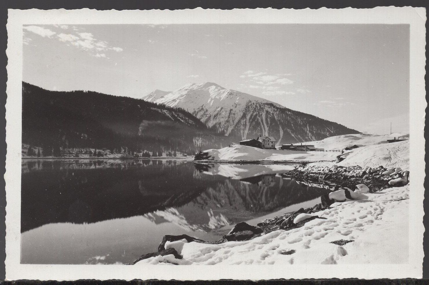 Cartoline postali: DAVOS  Winterstimmung am See  1939 – Usato da Aarau venduto da kufi44