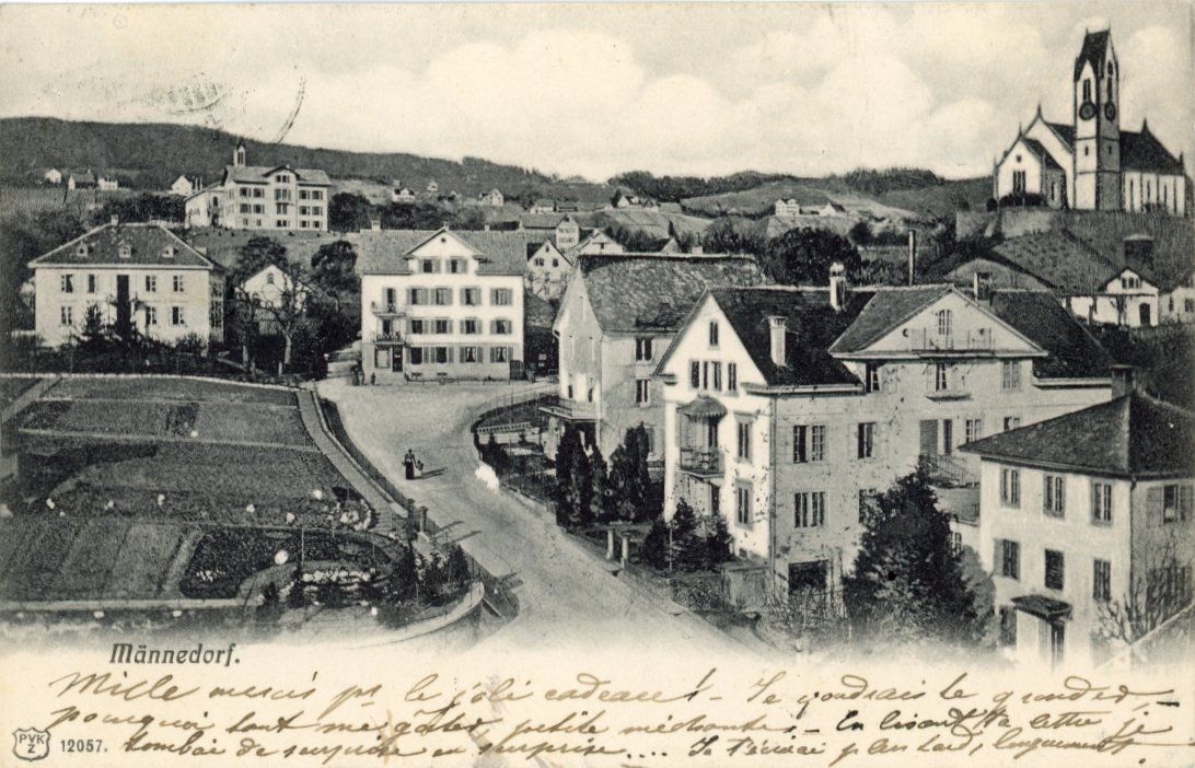 Cartoline postali: Männedorf  ZH       um 1906 – Usato da Brig venduto da Valcards54