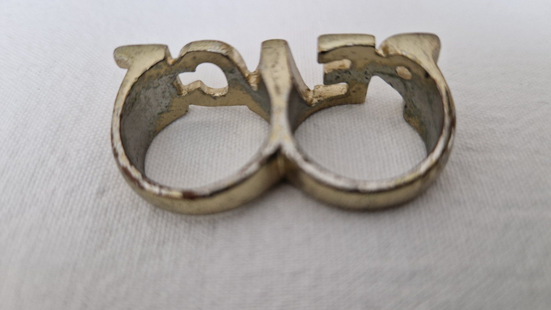 Anelli: Doppel-Ring PEACE two Finger Friedenszeichen hip hop – Usato da Laufen venduto da nostalgie0811 2