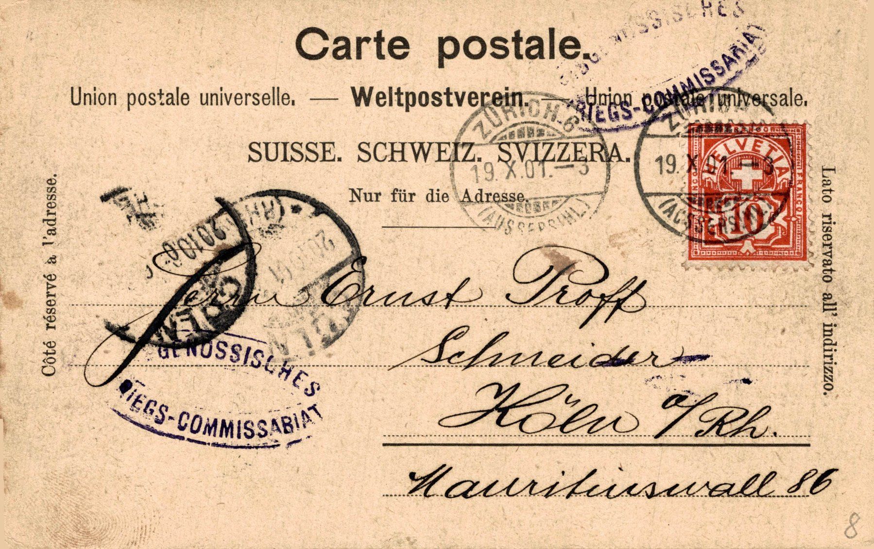 Cartoline postali: Soldatengruss. Die Artillerie – Usato da Bronschhofen venduto da Astore 1