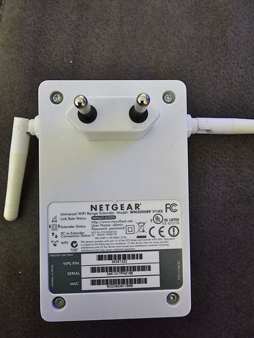 Netgear WiFi: Netgear WiFi Range Extender WN3000RP V1, good condition – Usato da Zug venduto da Andkur1971 1