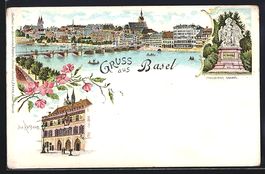 Litho Basel, Rathaus, Strassburger-Denkm