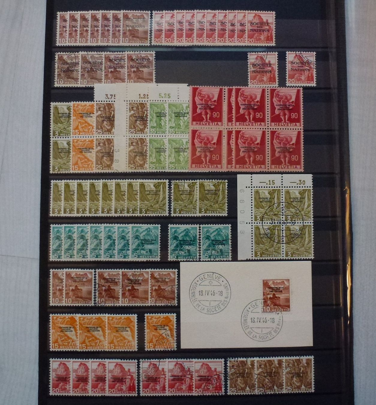 Alle Briefmarken: Posten Dienstmarken, SDN, Courrier de la Nations – Gebraucht aus Walkringen von Casablanca777 8
