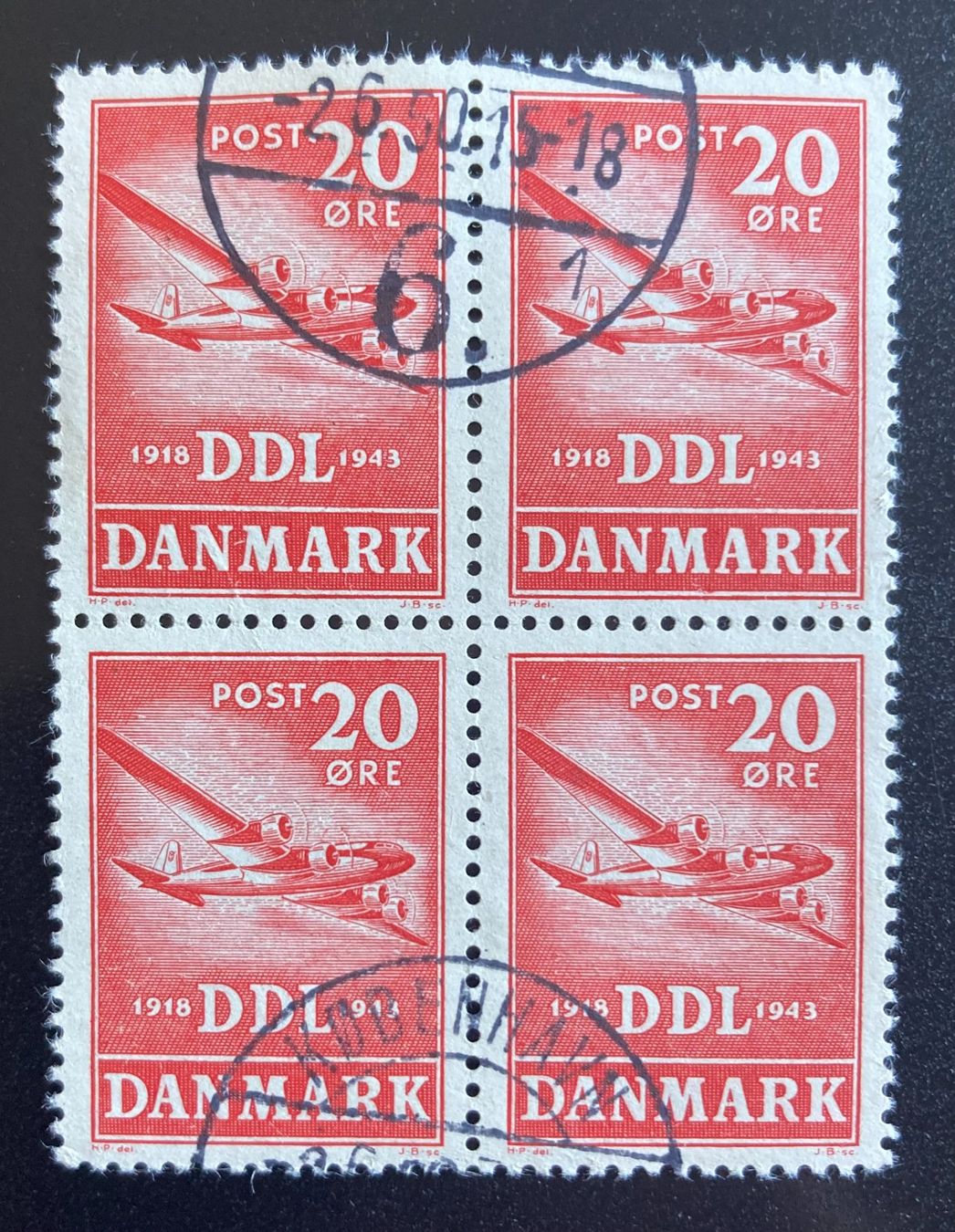 Tutti i francobolli: Dänemark (1943), Viererblock – Usato da Hermetschwil-Staff venduto da Starbliggi