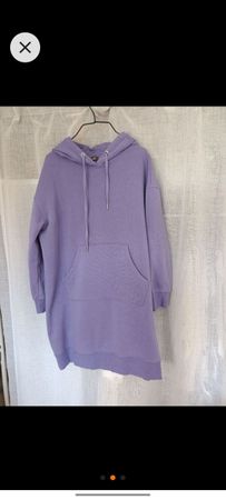 Manor Hoodie Kleid Gr. M lila oversized Kapuzenpullover