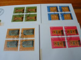 Set Pro Patria 1987, FDC Satz, Einzel + 4erblocks, 9 Belege
