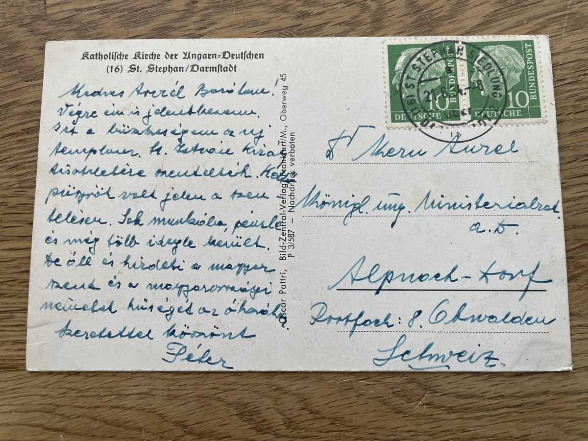 Cartoline postali: Ungarn - Deutsche Kirche St. Stephan – Usato da Roggwil TG venduto da Lphila 1