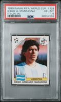 1990 PANINI WORLD CUP DIEGO A. MARADONA STICKER PSA 6