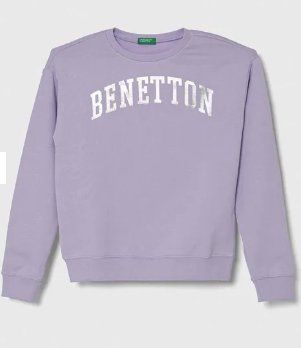BENETTON Sweatshirt Lila / Grösse 130 / NEU
