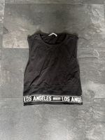 Schwarzes Tanktop mit Los Angeles Print