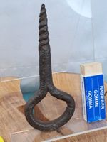 1 antike Ring Holz Schraube, Schmiedeisen (LOT2542#NSH6)