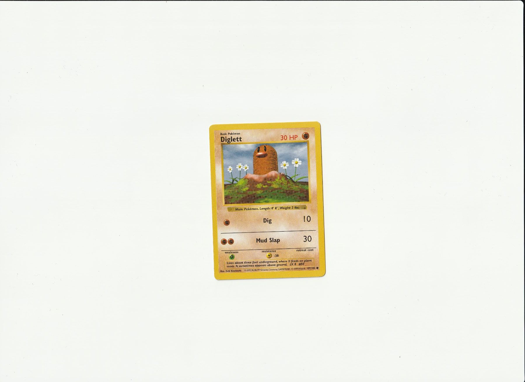 Vintage Pokémon Karte 1999 Base Set Shadowless Digda EN (Gebraucht) in ...