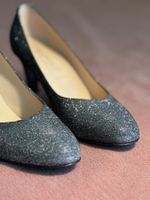 Hand made, leather shoes, silver, 39