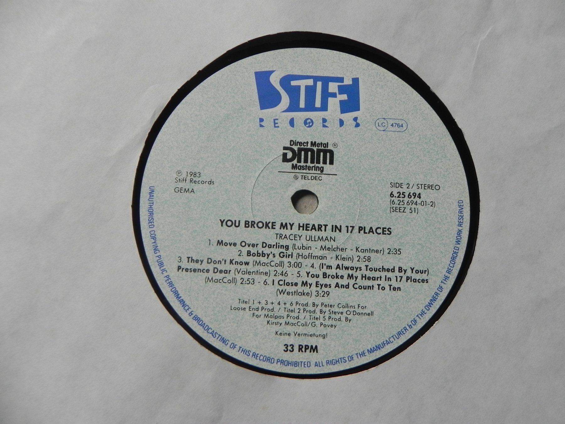 Dischi in vinile: LP brit. Pop Sängerin Tracey Ullmann 1983 Breakaway – Usato da Siebnen venduto da krimsie 5