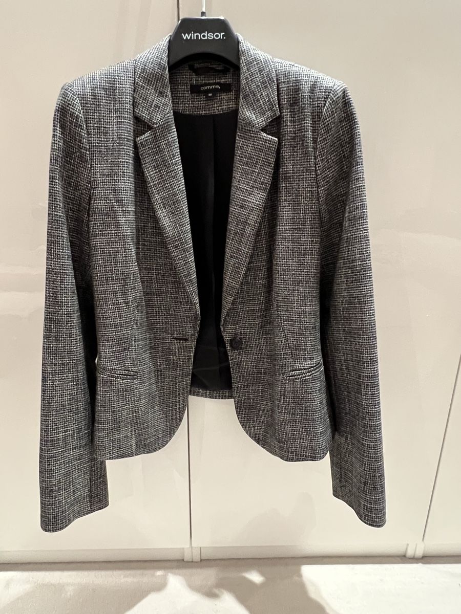Comma Giacche: Comma Blazer Gr. 36 schwarz/weiss kariert – Usato da Rüschlikon venduto da sweet_76