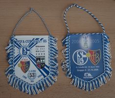 Schalke 04 - FC Basel Uefa Cup 2004. 2 Original Wimpel, FCB