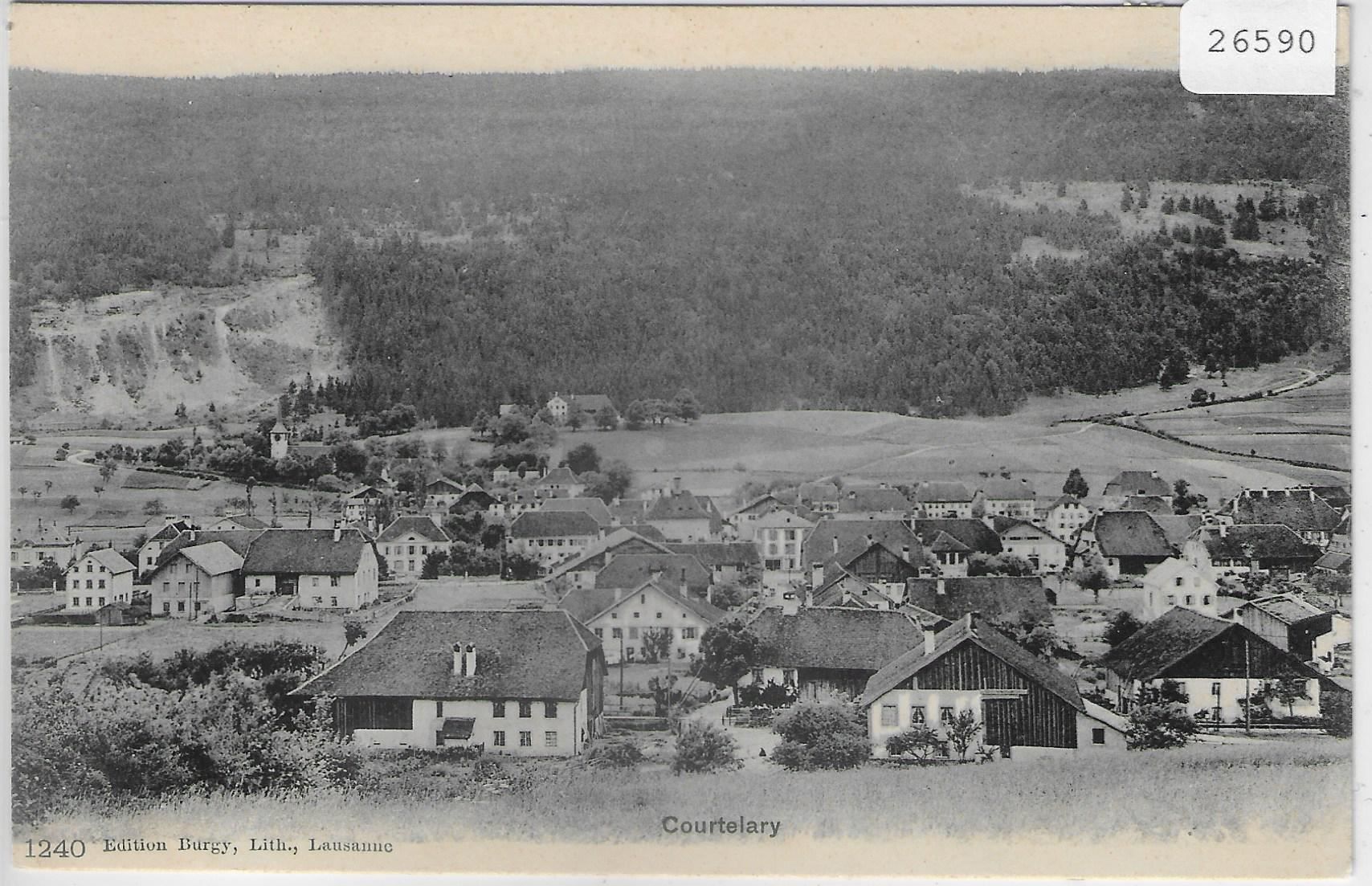 Cartoline postali: Courtelary - Vue generale – Usato da Ettingen venduto da Kartenplanet