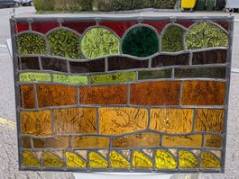 Bleiglasfenster, Fensterbild signiert