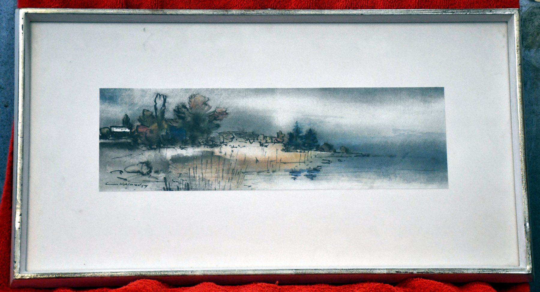 Dipinti: Aquarell Bild 43x24x2 cm – Usato da Rotkreuz venduto da salsanera