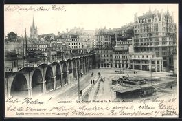 Lausanne, Le Grand Pont et la Maison Mer