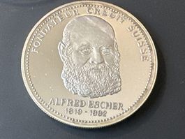 Silber Münze Credit Suisse 30gms Alfred Escher