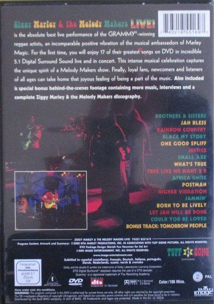 Alle DVDs: Marley Ziggy & Melody Makers: Live DVD – Neu und originalverpackt aus Steinhausen von Vilivinili 1