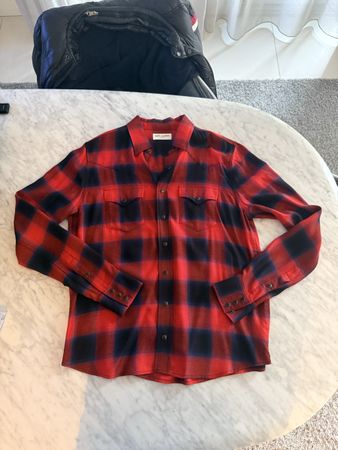 Saint Laurent Paris Hemd Holzfäller Karo XL Winter Top!