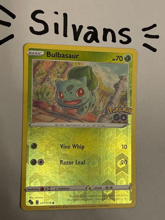 Bulbasaur Reverse Holo 001/078 Pokemon Go Englisch Kaufen auf Ricardo