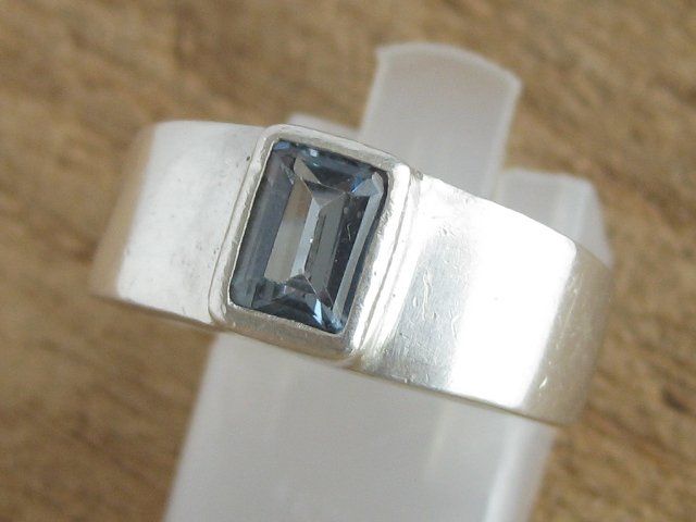 Anelli: Silber Ring massiv 925 blauer Spinell synth. Gr. 56 – Usato da Ermatingen venduto da Decovin 3