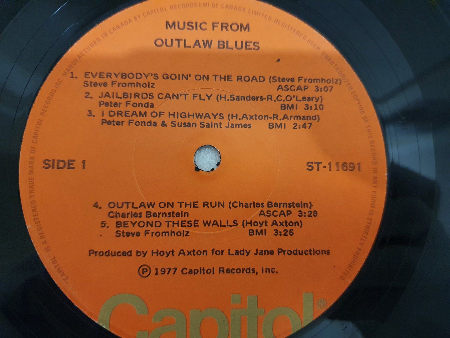 Dischi in vinile: Music From Outlaw Blues – Usato da Uster venduto da Vinyl-Leidenschaft 5