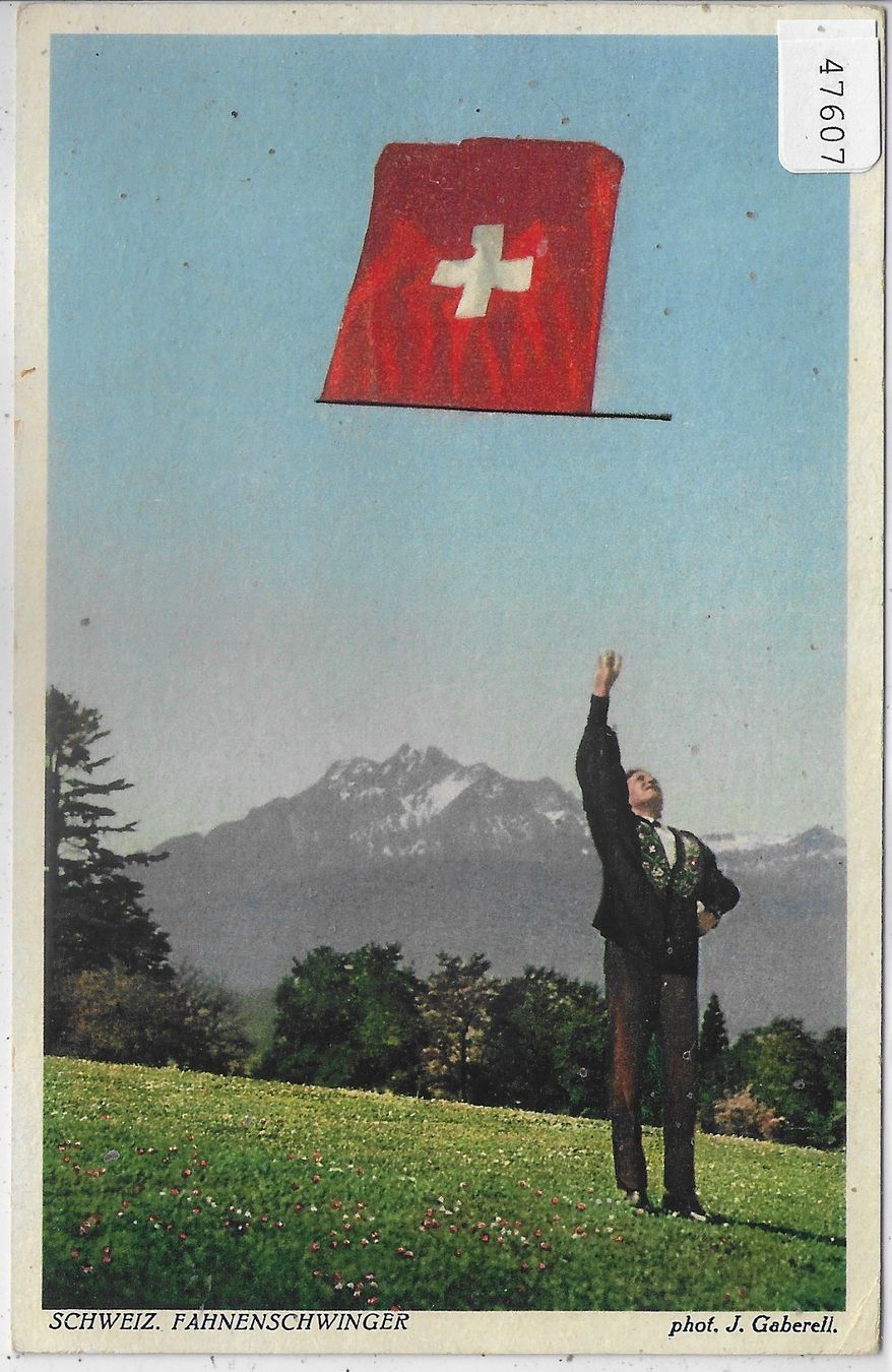 Cartoline postali: Schweiz. Fahnenschwinger – Usato da Ettingen venduto da Kartenplanet