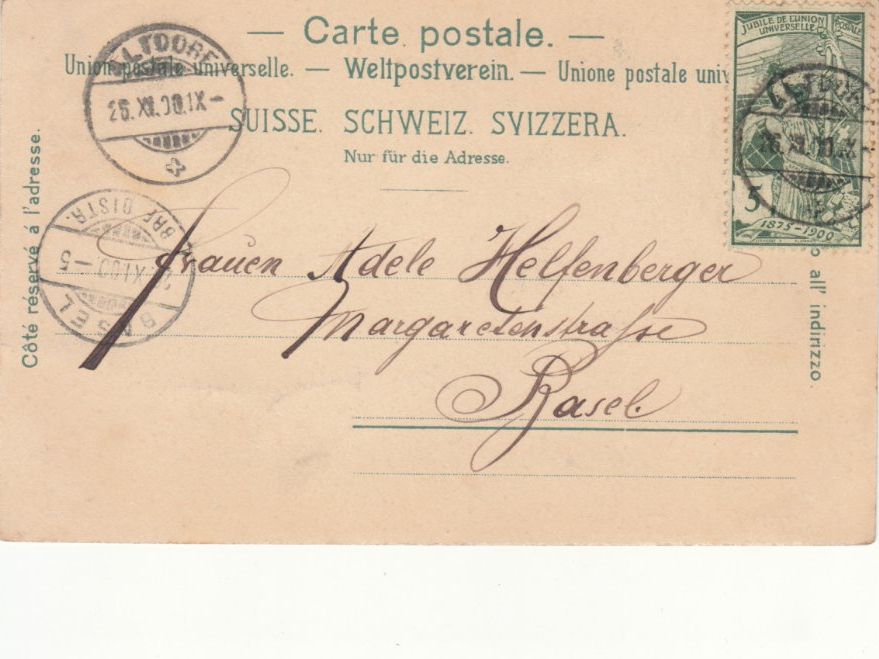 Cartoline postali: Schattdorf 1900 mit ST Altdorf – Usato da Bürglen TG venduto da StampGraf 1