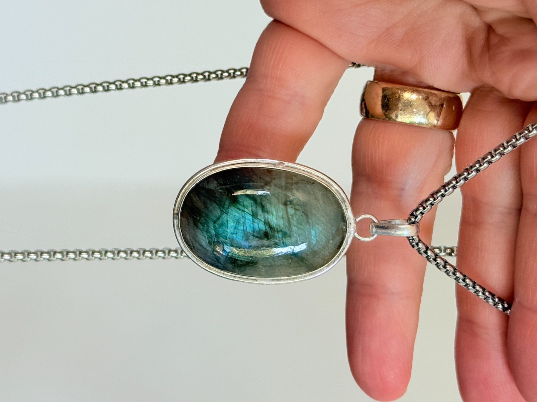 Ketten: Collier Labradorite - Élégance intemporelle! – Neu und originalverpackt aus Genève von AWWA 5