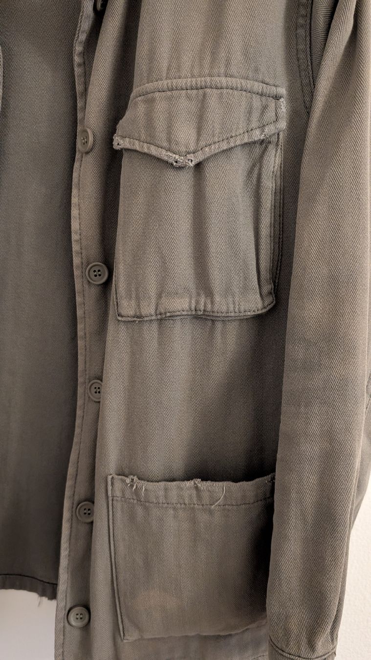 Topshop Vestes: veste militaire kaki en jeans – D'occasion à La Conversion par deborah22 1