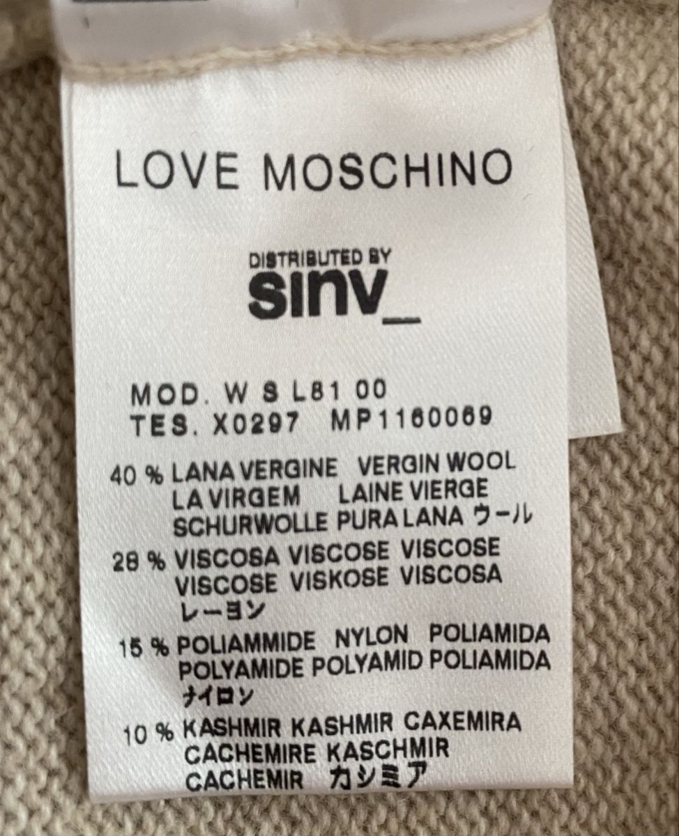 Moschino Maglioni & Felpe: Love Moschino Strickpullunder Beige, Gr. S - Kaschmirwolle – Usato da Grabs venduto da blueye57 2