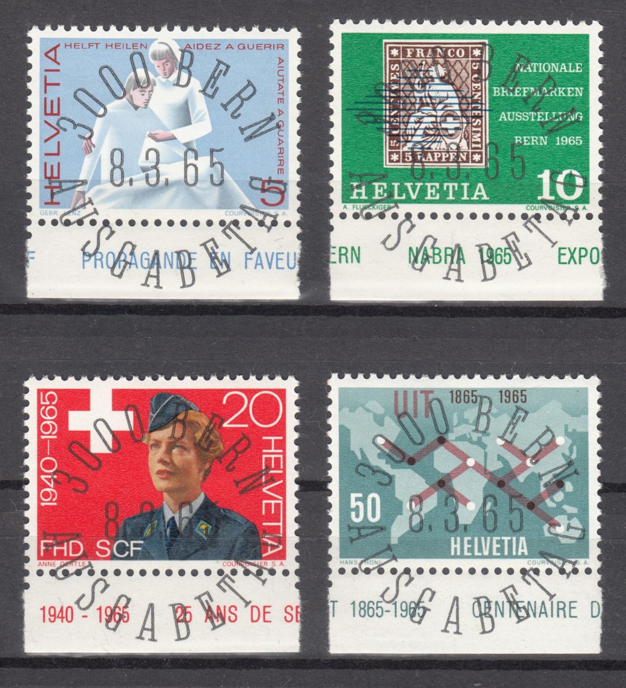Tutti i francobolli: SBK 428 - 431 mit ET-VST – Usato da Bürglen TG venduto da StampGraf