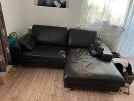Ledersofa dunkelbraun