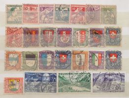 PRO JUVENTUTE: Des timbres oblitérés des années 1915 à 1931