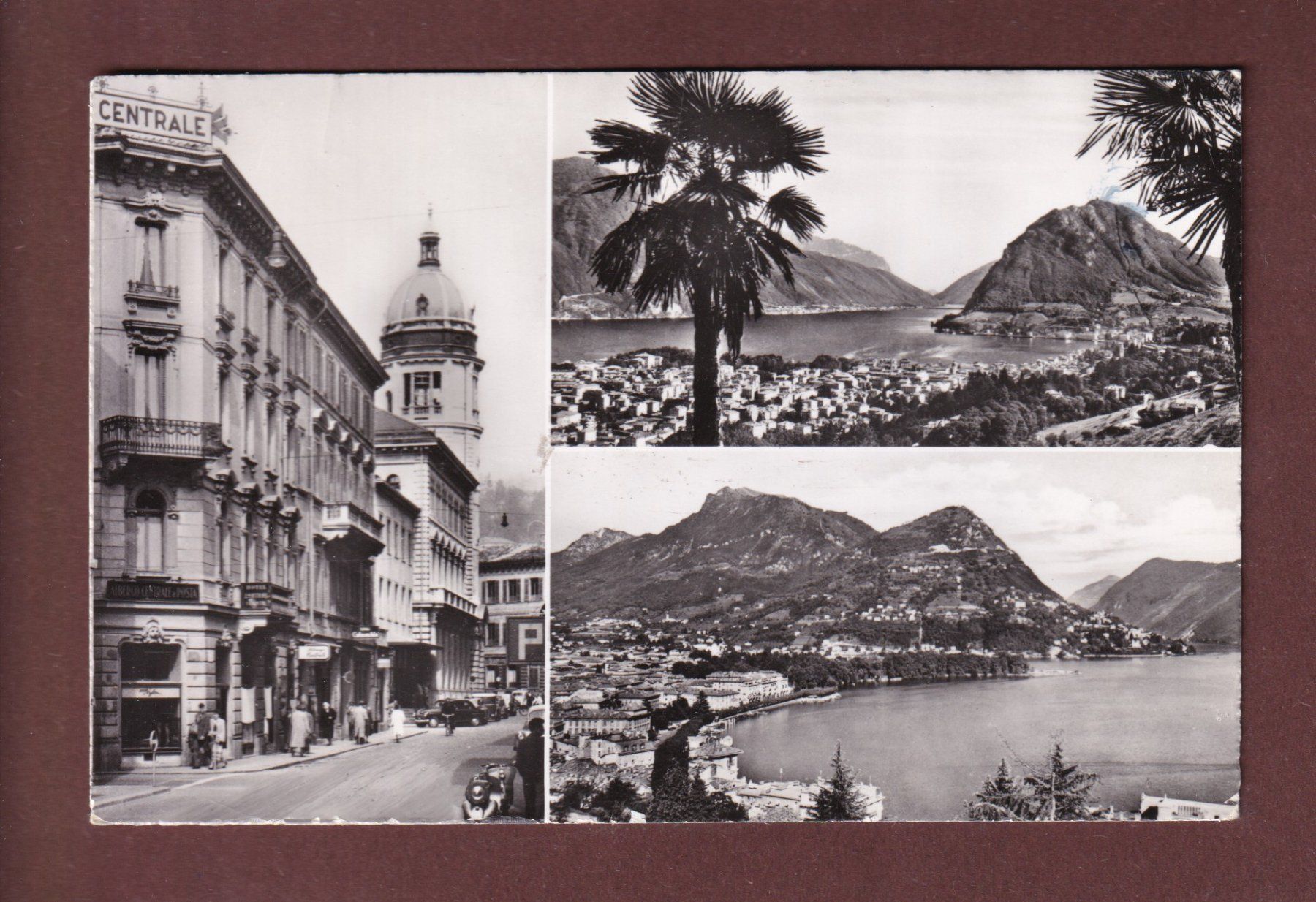 Cartoline postali: Saluti da LUGANO - 1954 – Usato da Pully venduto da nicecards-shop