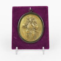Médaillon au sujet du Bon Pasteur, époque Napoléon III
